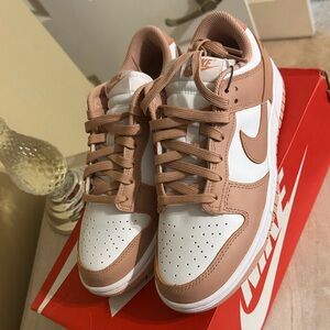 Nike Women's Sneakers in Tan and White